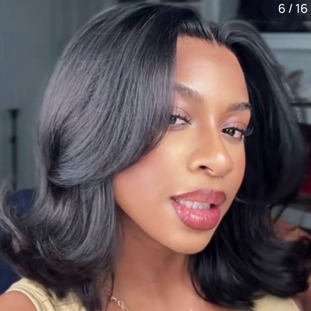 Sleek Black Human Hair Wig